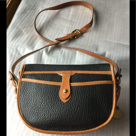 Dooney & Bourke AWL Shoulder Crossbody Bag Blue Black/British Tan - Picture 4 of 16